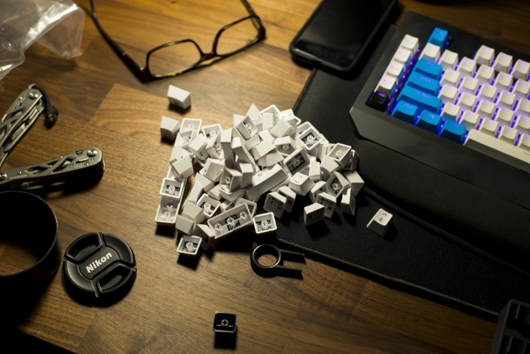 product shot keyboard keycaps